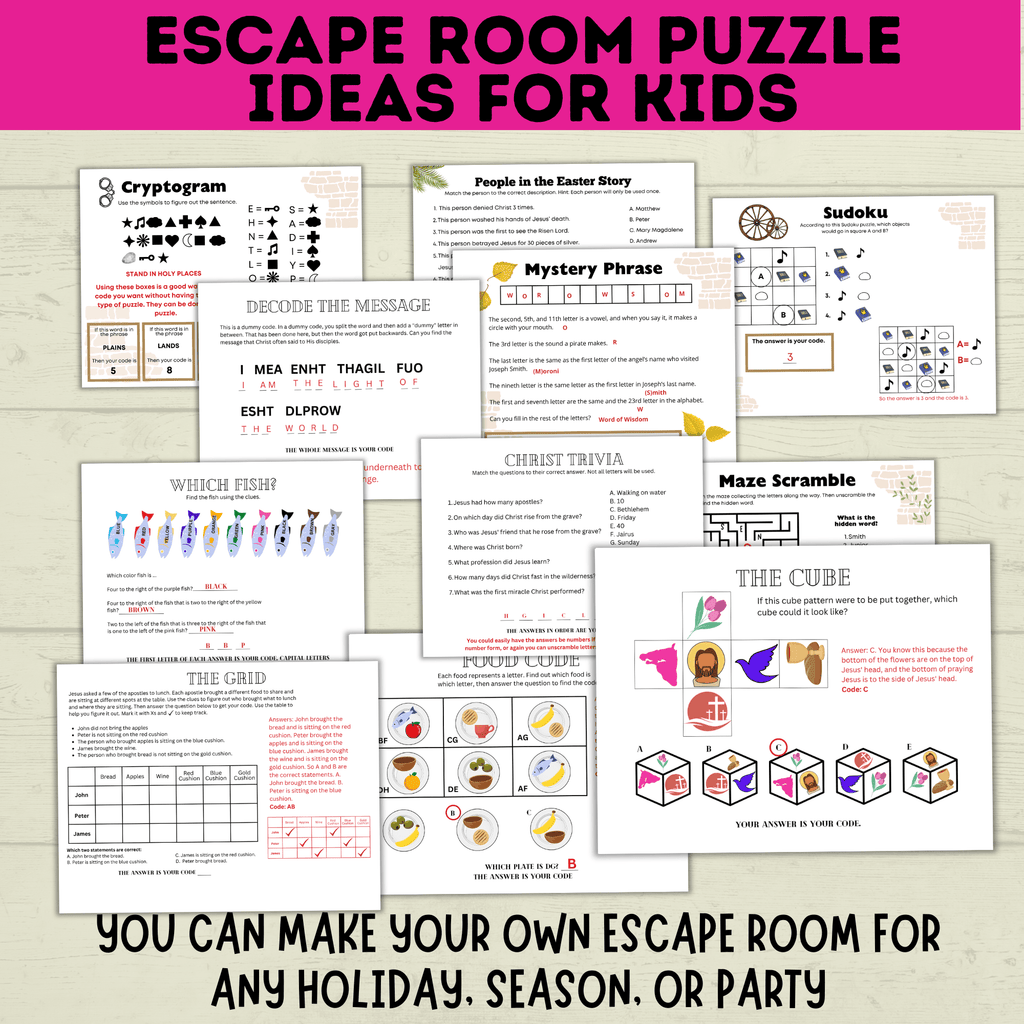 Escape Room Puzzles | Escape Room Ideas | Escape Room Games | Games for Kids | Party Games | Puzzles for Kids | Printable Escape Room