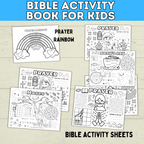 Bible Games | Bible Activity Sheets | Bible Placemat Activity Sheets | Bible Activity Pages for Kids | Homeschool | Vacation Bible School