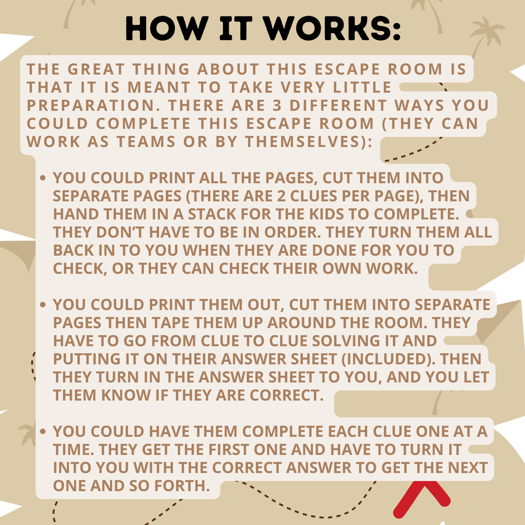 Ancient Treasure Escape Room for Kids Ages 9-13 No Prep Work | Kids Games | Kids Escape Rooms | Physical Escape Room | No Prep Escape Room