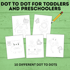 Dot to Dot for Toddlers and Preschoolers | Toddler worksheets | Toddler Printables | Preschool