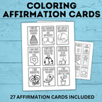 Affirmation Cards for Kids | Coloring Affirmation Cards | Kids Cards | Kids Confidence