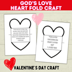 Sunday School Heart Craft for Kids, Christian Bible Verse Printable, Jesus Loves Me