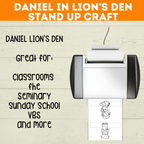 Bible Characters Daniel in the Lion's Den Craft for Kids, Sunday School Crafts, Bible Coloring Pages Lesson, Digital Download, PDF