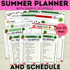 Summer Planner | Summer Schedule | Summer Activities | Summer Printable | Summer Fun | Chore Chart | Sample Schedule | Activity Ideas