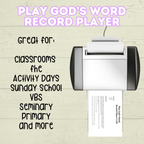 Sunday School Craft, Record Player Craft, God's Word Craft, Bible Craft, Scripture Craft, Bible Lesson, Christian Activity, Cut and Paste