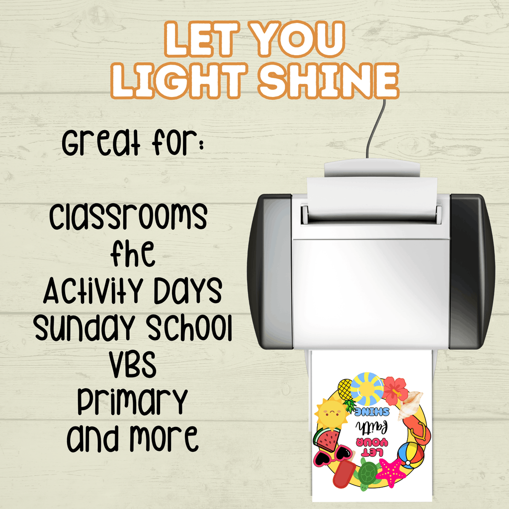 Let your Light Shine Craft, Bible Lesson, Sunday School Craft, Primary Craft, Christian Summer craft, Let your Faith Shine, Faith Craft