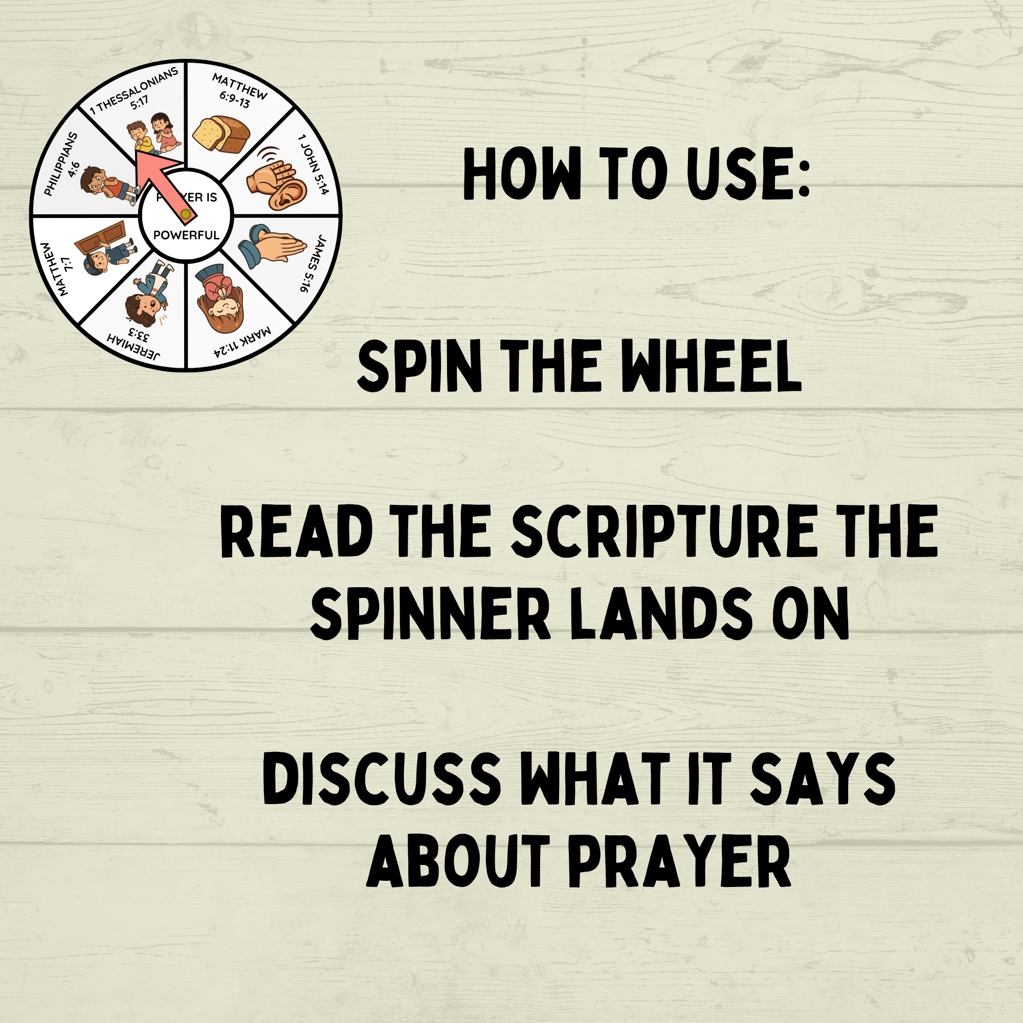 Prayer Spinner Craft, Prayer Craft for kids, Sunday School Craft, Bible Craft