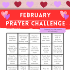 February Prayer Challenge, Prayer Prompts, Kids Prayer Challenge Valentine's Day