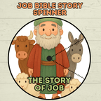 Job Bible Story Spinner Craft, Bible Craft, Sunday School Craft, Job Lesson, VBS, Homeschool, Christian Activity, Old Testament Craft