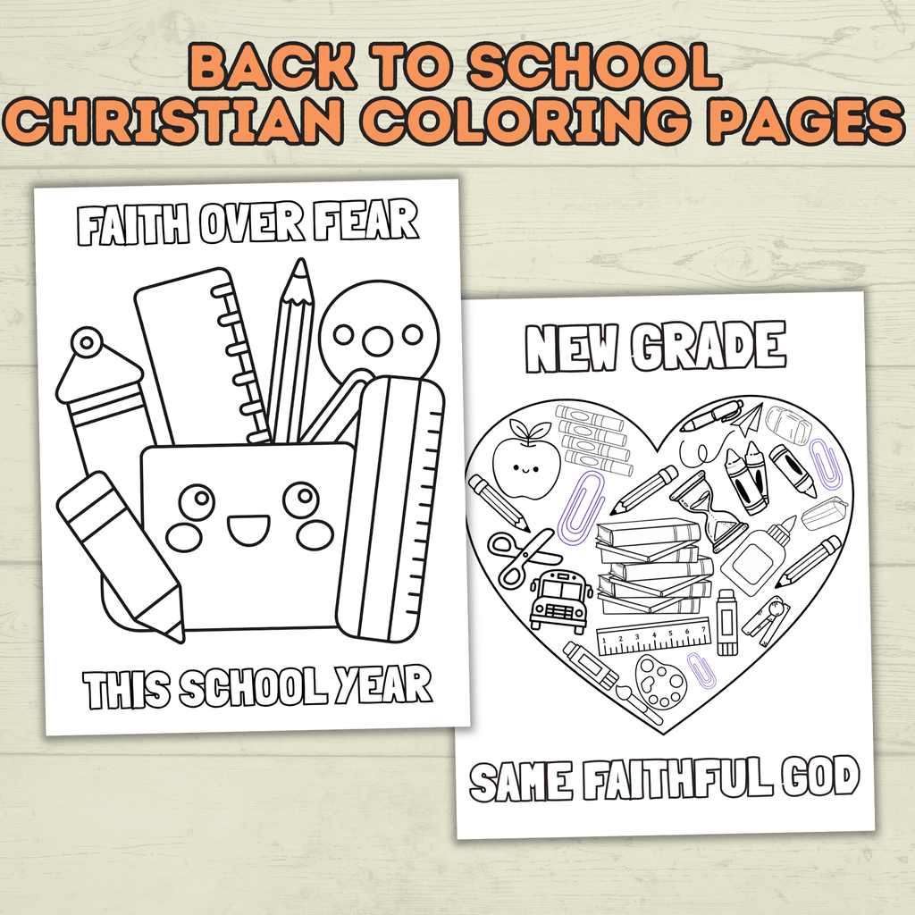 Free Back to School Christian Coloring Pages for Kids and Families