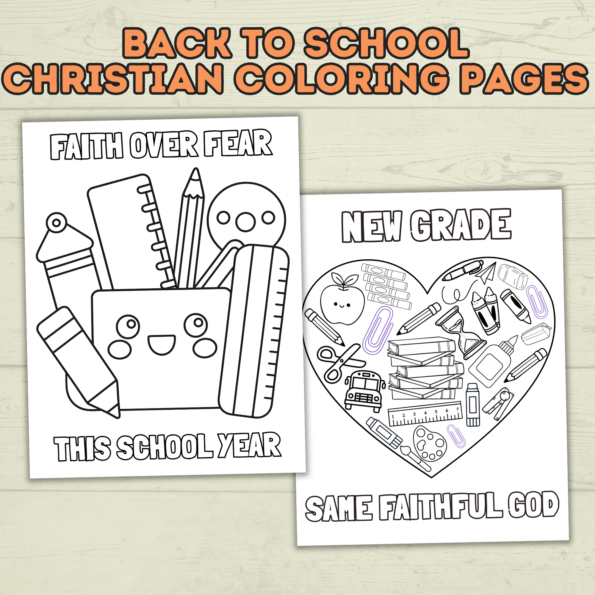 Free Back to School Christian Coloring Pages for Kids and Families