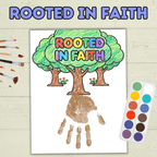 Faith Handprint Craft, Rooted In Faith Handprint Craft, Sunday School Craft, Bible Craft, Christian Craft, Homeschool, Preschool, VBS