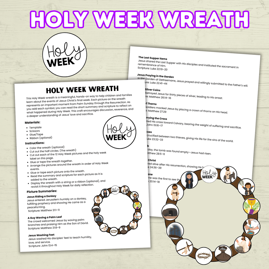 Holy Week Box Craft Holy Week Story Craft, Holy Week Wreath, Palm Sunday Bible Craft, East ...