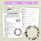 Holy Week Story Craft, Holy Week Wreath, Palm Sunday Bible Craft, Easter Week Craft, He is Risen, LDS Activities, Sunday School Craft