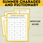 Summer Pictionary for Kids and Family | Summer Charades | Summer Activities | Party Activities | Party Games | Kids Games | Summer Games