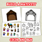 Build a Paper Christmas Nativity Scene Activity Printable for Kids