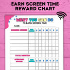 Morning and Afternoon Screen Time Reward Chart for Kids | Chore Chart for Kids | Screen Time Checklist | TV Time | Kids Chart | Computer