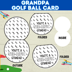 Grandparent's Day | Grandpa Card | Golf Ball Card | Golf Card for Grandpa | Papa Card | Grandad Card | Gramps Card | Digital Download