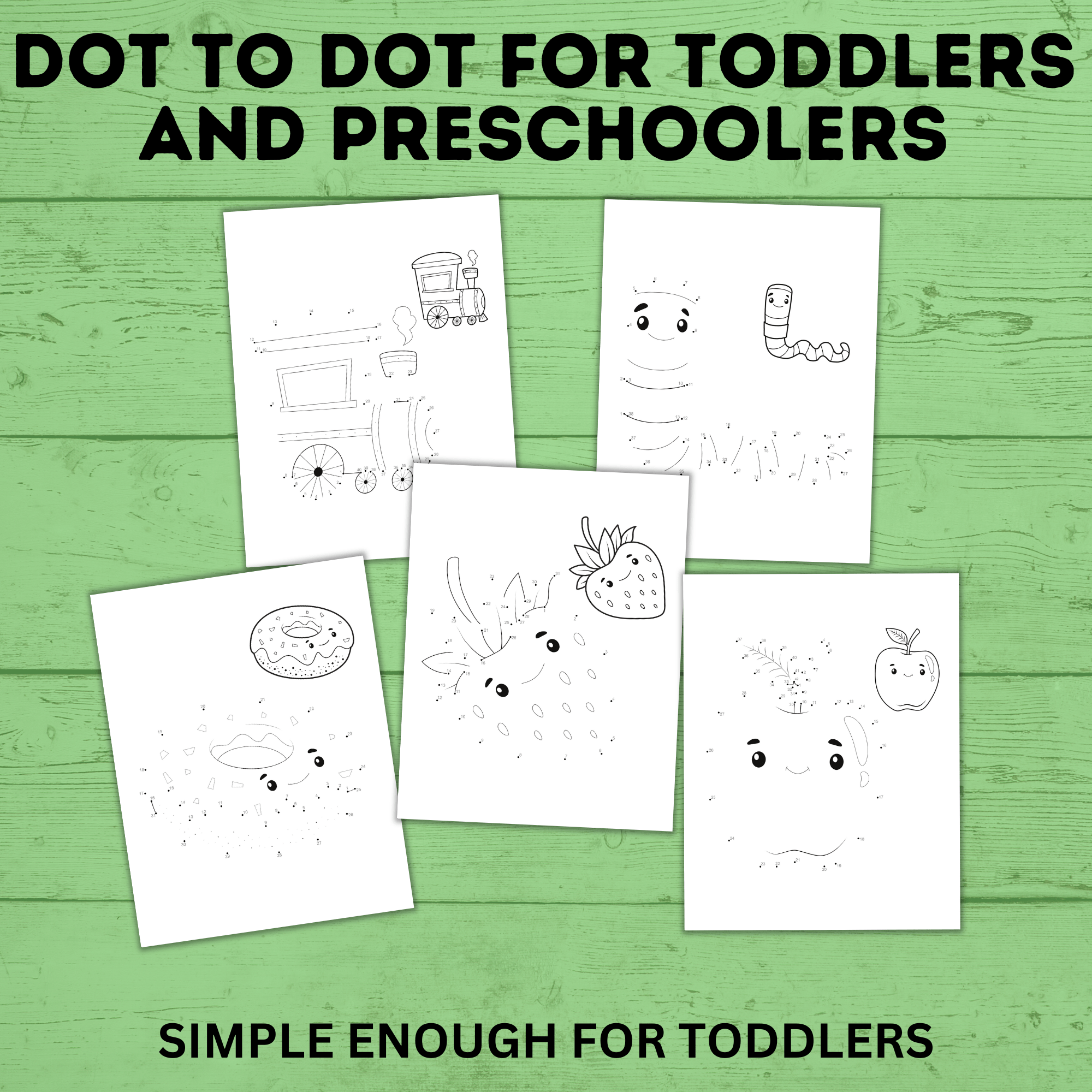 Dot to Dot for Toddlers and Preschoolers | Toddler worksheets | Toddler Printables | Preschool