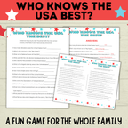 USA Trivia | 4th of July Game | Who Knows the USA Best? | USA Game | Kids Game | Party Game | History Game | 4th of July Trivia | History