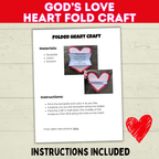 Sunday School Heart Craft for Kids, Christian Bible Verse Printable, Jesus Loves Me