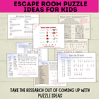 Escape Room Puzzles | Escape Room Ideas | Escape Room Games | Games for Kids | Party Games | Puzzles for Kids | Printable Escape Room