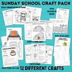 Sunday School Activities | Sunday School Crafts Bundle | Sunday School Lesson | Sunday School Printable | Bible Activities for Kids | VBS |