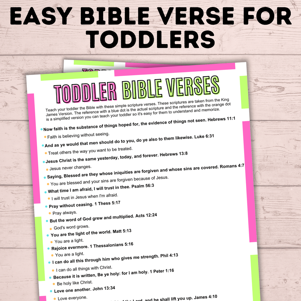 Bible Verses for Toddlers | Scriptures for Toddlers | Easy Bible Verses to Memorize | Bible Verses for Kids | Scriptures for Kids | Bible