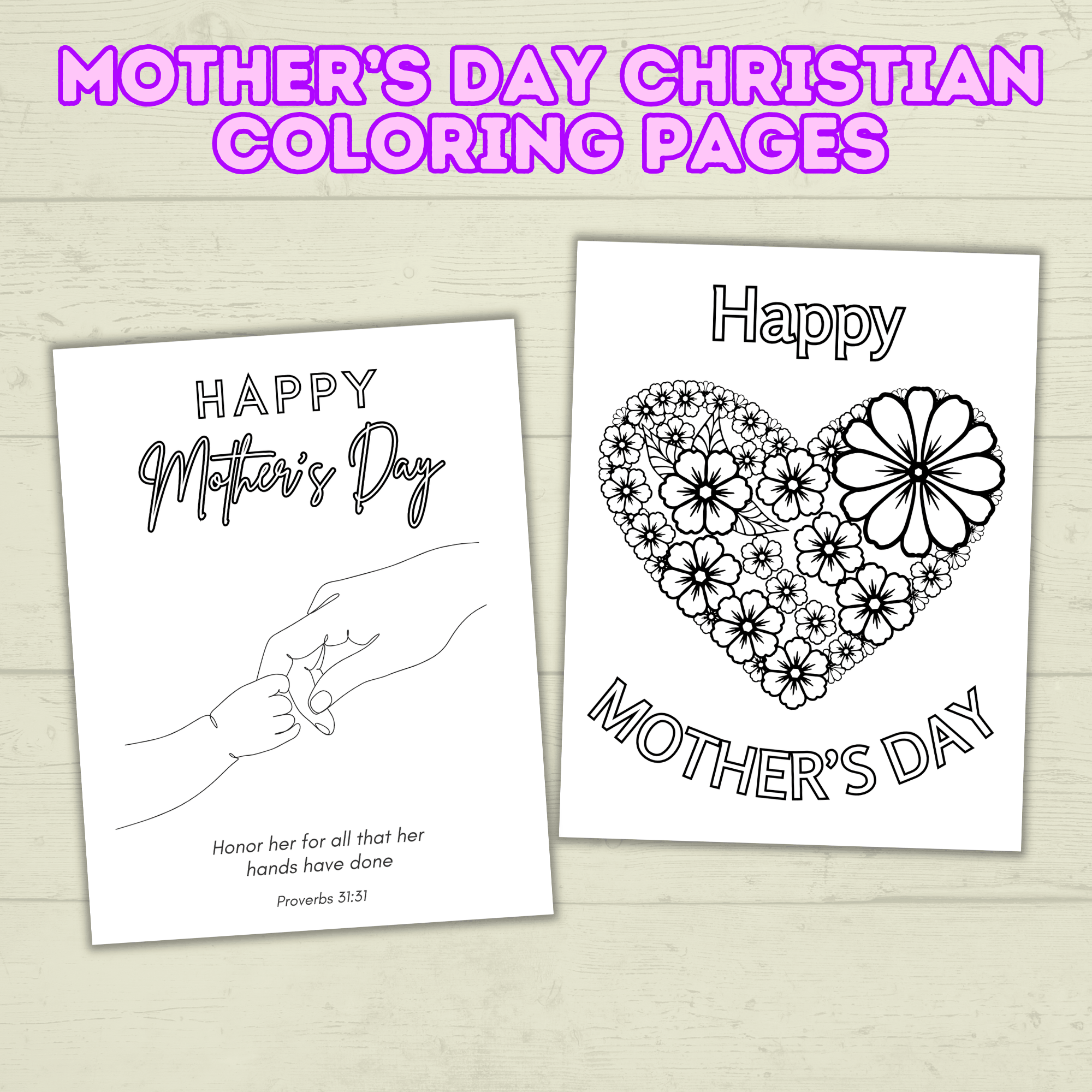 Mother's Day Christian Coloring Pages