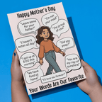 Funny Mother's Day Card, Mother Quote, Mom Quotes, What Mom Says, Humor Mom Card, Mom Gift, Family Card, Wife Card, Card from Siblings