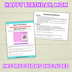 Funny Happy Birthday Mom Card, Birthday Card for Mom, Greeting Card, Quotes Card