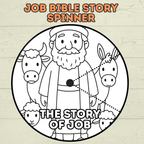 Job Bible Story Spinner Craft, Bible Craft, Sunday School Craft, Job Lesson, VBS, Homeschool, Christian Activity, Old Testament Craft