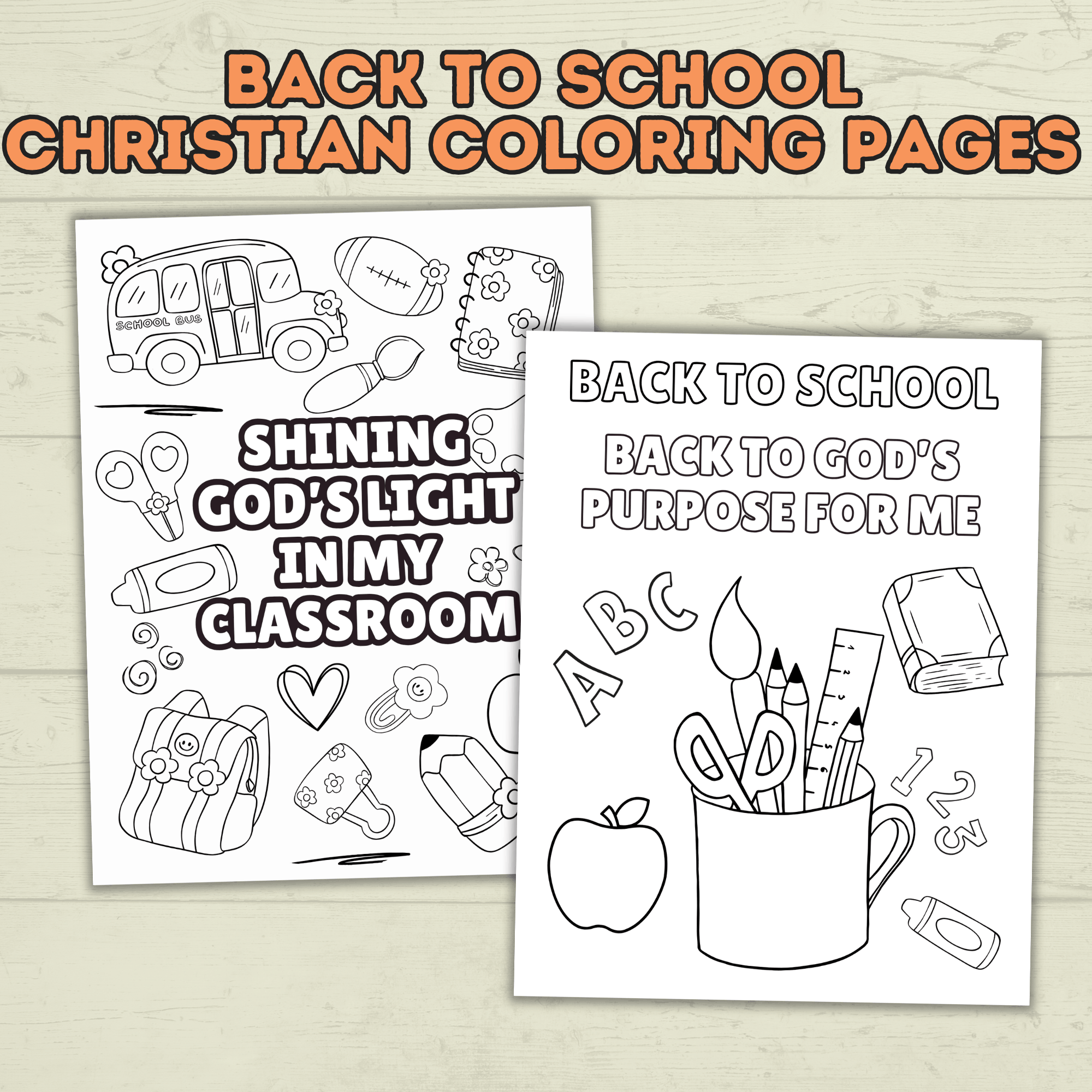 Free Back to School Christian Coloring Pages for Kids and Families