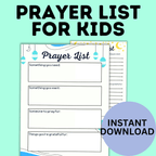 Prayer Printable for Kids, Prayer Cube, Prayer Prompts, Prayer Guide, Prayer Calendar, Prayer Activity Sheets, Prayer List, Prayer Rainbow