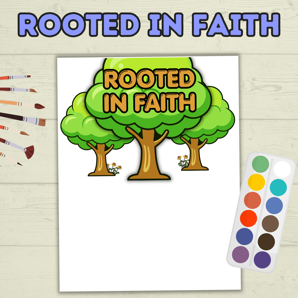 Faith Handprint Craft, Rooted In Faith Handprint Craft, Sunday School Craft, Bible Craft, Christian Craft, Homeschool, Preschool, VBS