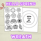 Jesus Spring Wreath, Cut and Paste, Sunday School Craft, Homeschool, With Jesus We Bloom, VBS
