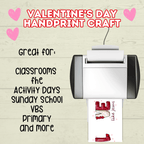 Love Valentine's Day Christian Handprint Craft for Kids, Keepsake Handprint Art, Homeschool Preschool and Kindergarten Activity
