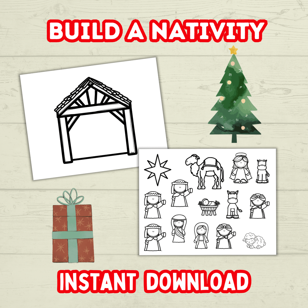 Build a Paper Christmas Nativity Scene Activity Printable for Kids