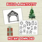 Build a Paper Christmas Nativity Scene Activity Printable for Kids