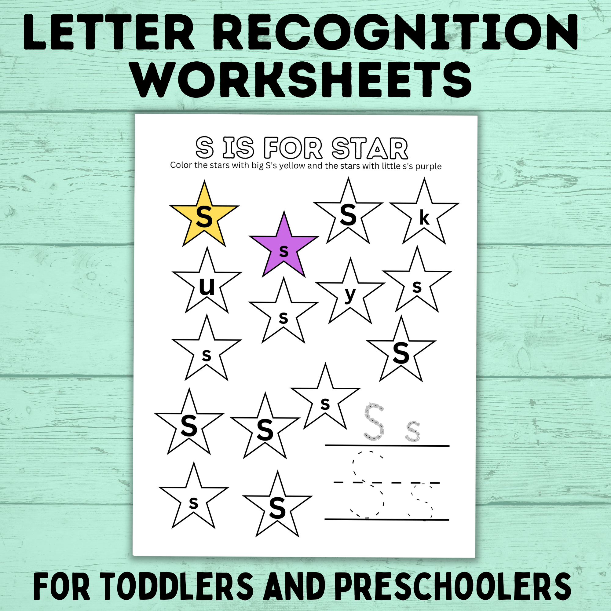 Letter Recognition Worksheets for Preschoolers and Toddlers | Toddler Worksheets | Preschool Worksheets | ABC activities | PDF download