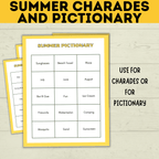 Summer Pictionary for Kids and Family | Summer Charades | Summer Activities | Party Activities | Party Games | Kids Games | Summer Games