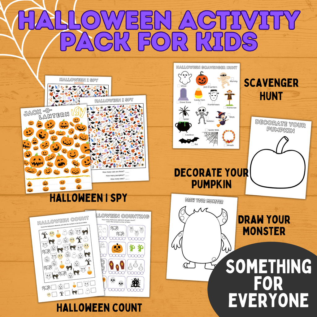 Halloween Activity Pack for Kids | Halloween Games | Halloween Activities | Kids Games | Party Games | Halloween Party | Printable Pack