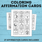 Affirmation Cards for Kids | Coloring Affirmation Cards | Kids Cards | Kids Confidence