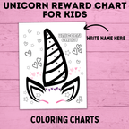 Unicorn Reward Chart for Kids | Sticker Chart for Kids | Toddler Chore Chart