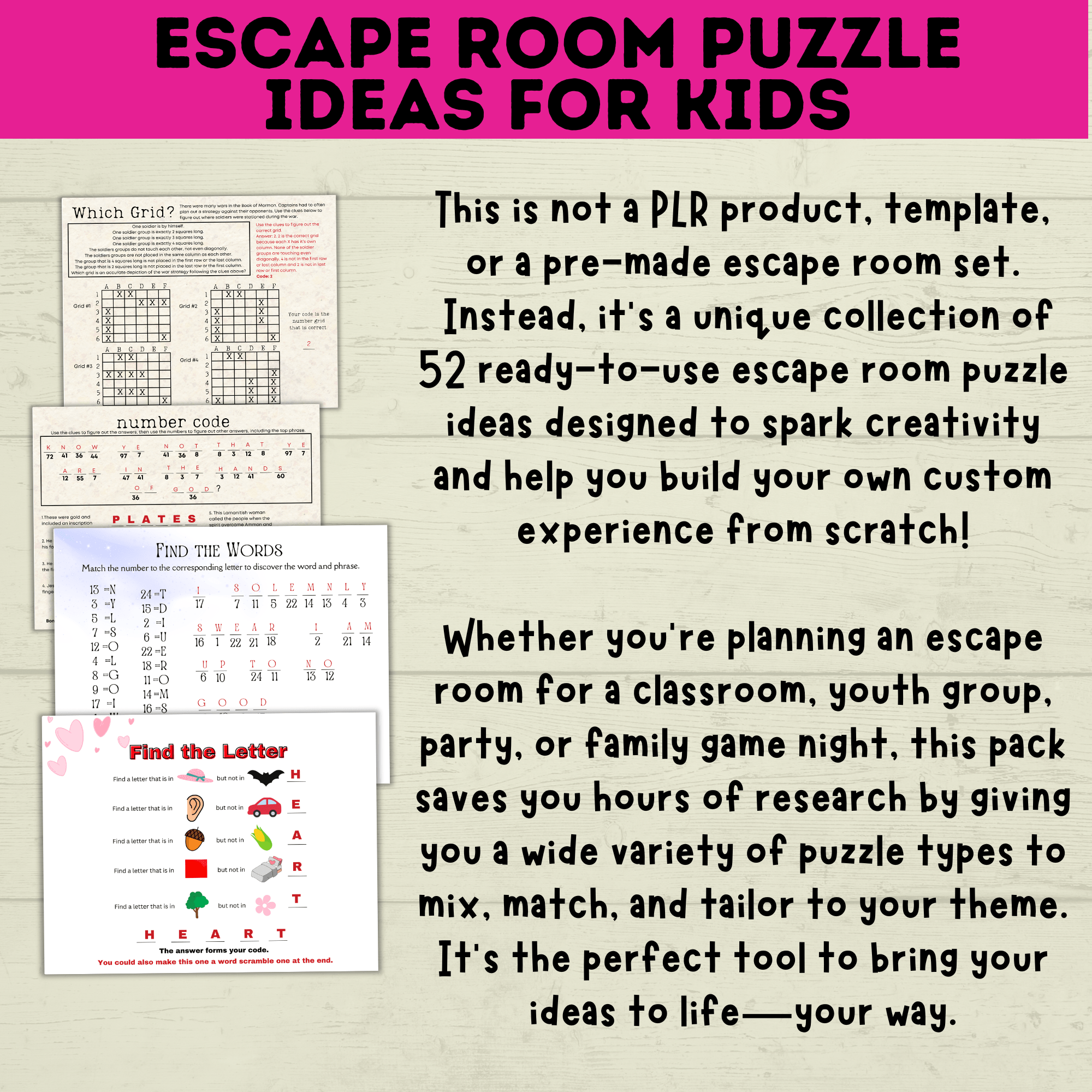 Escape Room Puzzles | Escape Room Ideas | Escape Room Games | Games for Kids | Party Games | Puzzles for Kids | Printable Escape Room