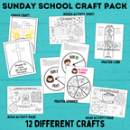 Sunday School Activities | Sunday School Crafts Bundle | Sunday School Lesson | Sunday School Printable | Bible Activities for Kids | VBS |