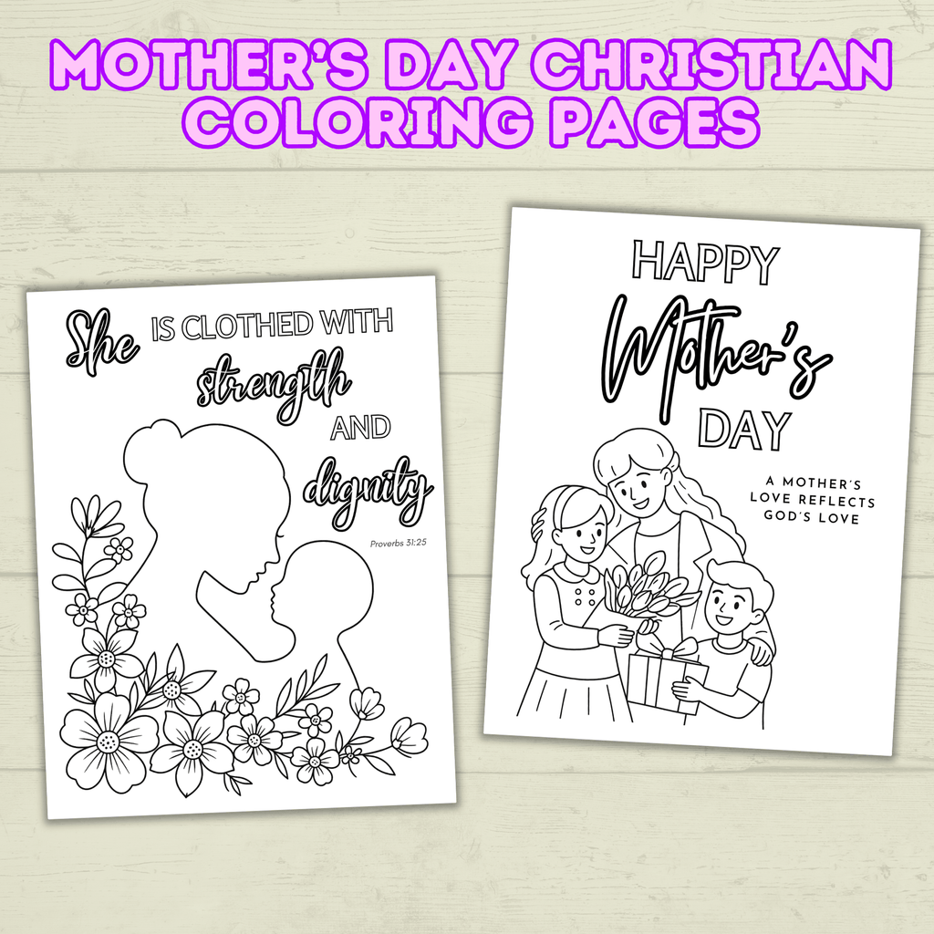Mother's Day Christian Coloring Pages