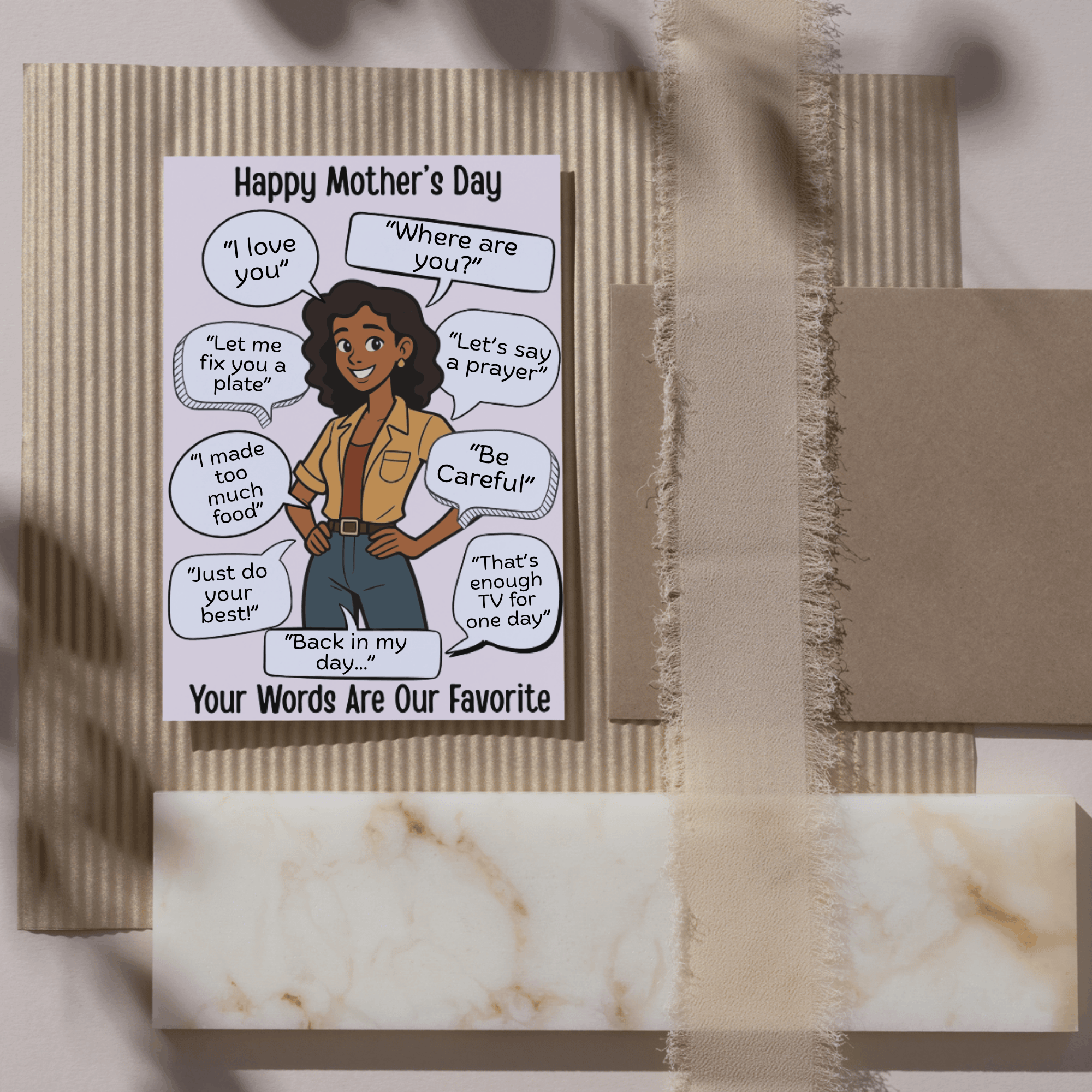Funny Mother's Day Card, Mother Quote, Mom Quotes, What Mom Says, Humor Mom Card, Mom Gift, Family Card, Wife Card, Card from Siblings