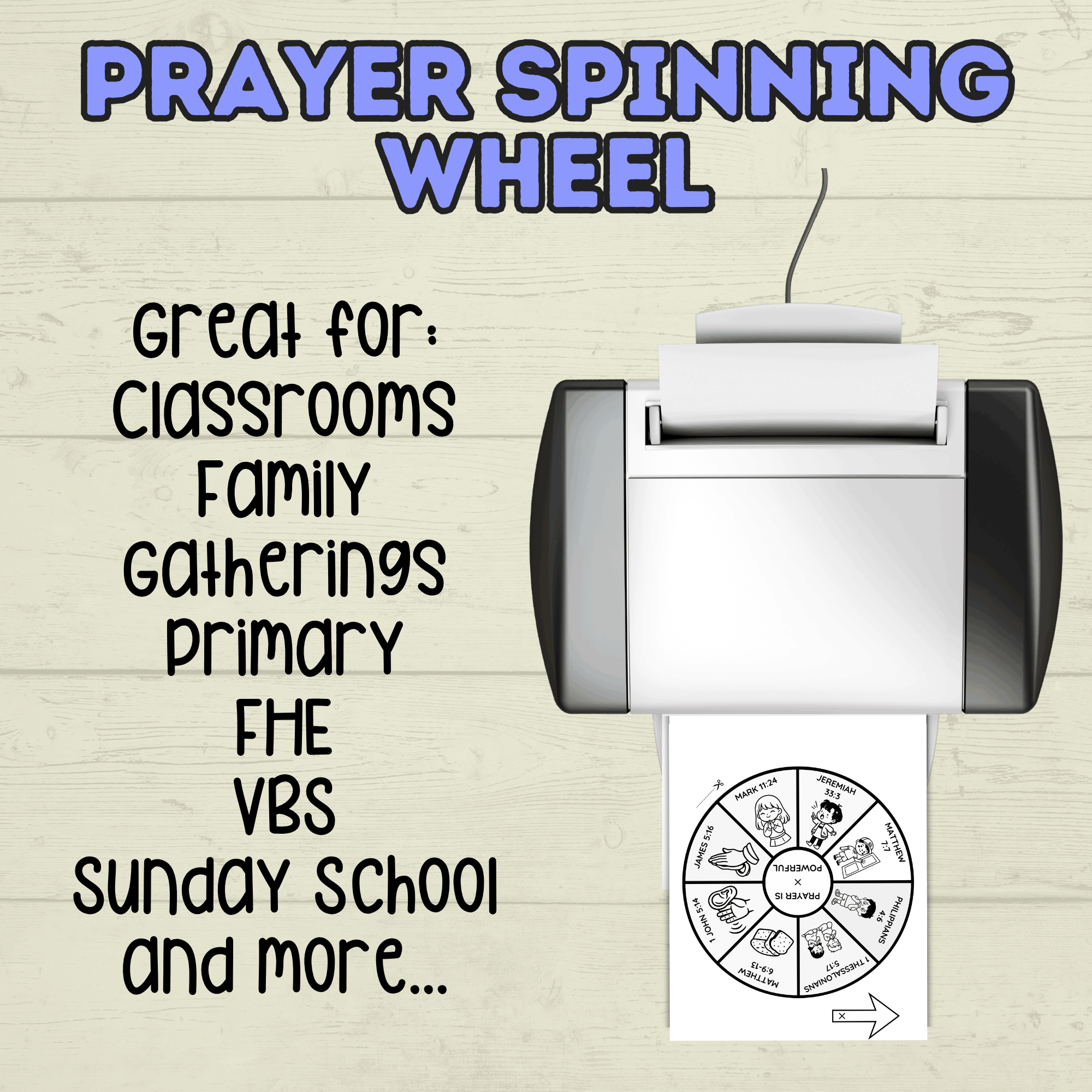 Prayer Spinner Craft, Prayer Craft for kids, Sunday School Craft, Bible Craft