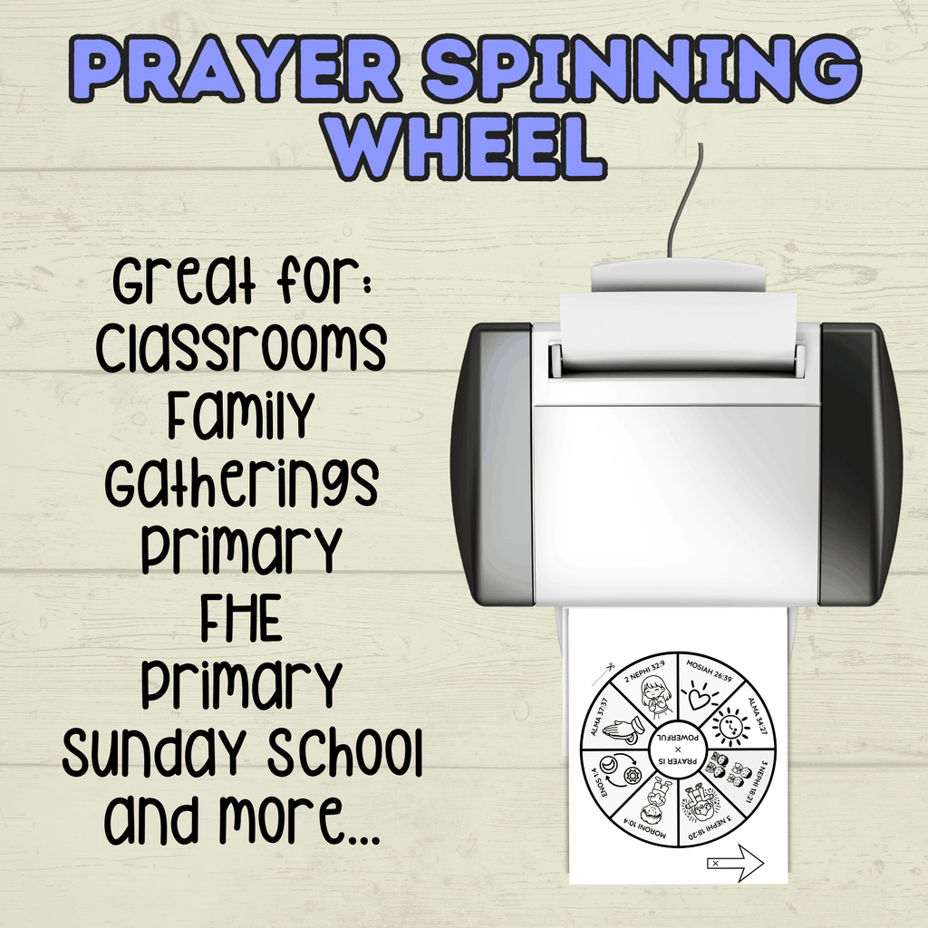 Book of Mormon Spinner Craft, BOM Craft, Sunday School Craft, Prayer Craft